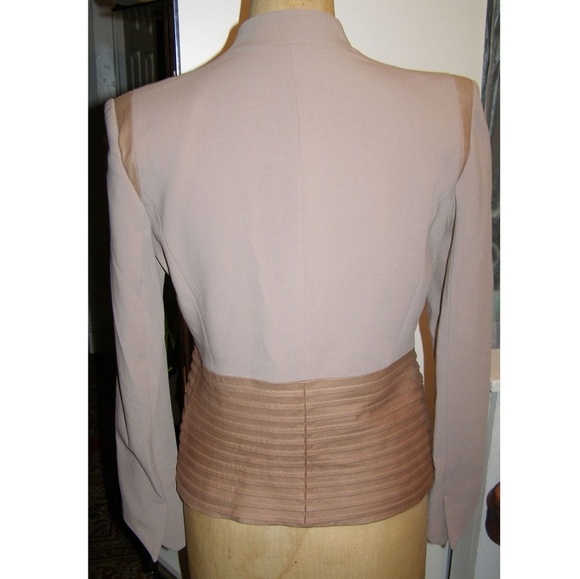NWT $793 HELMUT LANG blazer sz 6 w/leather detail - Picture 3 of 8